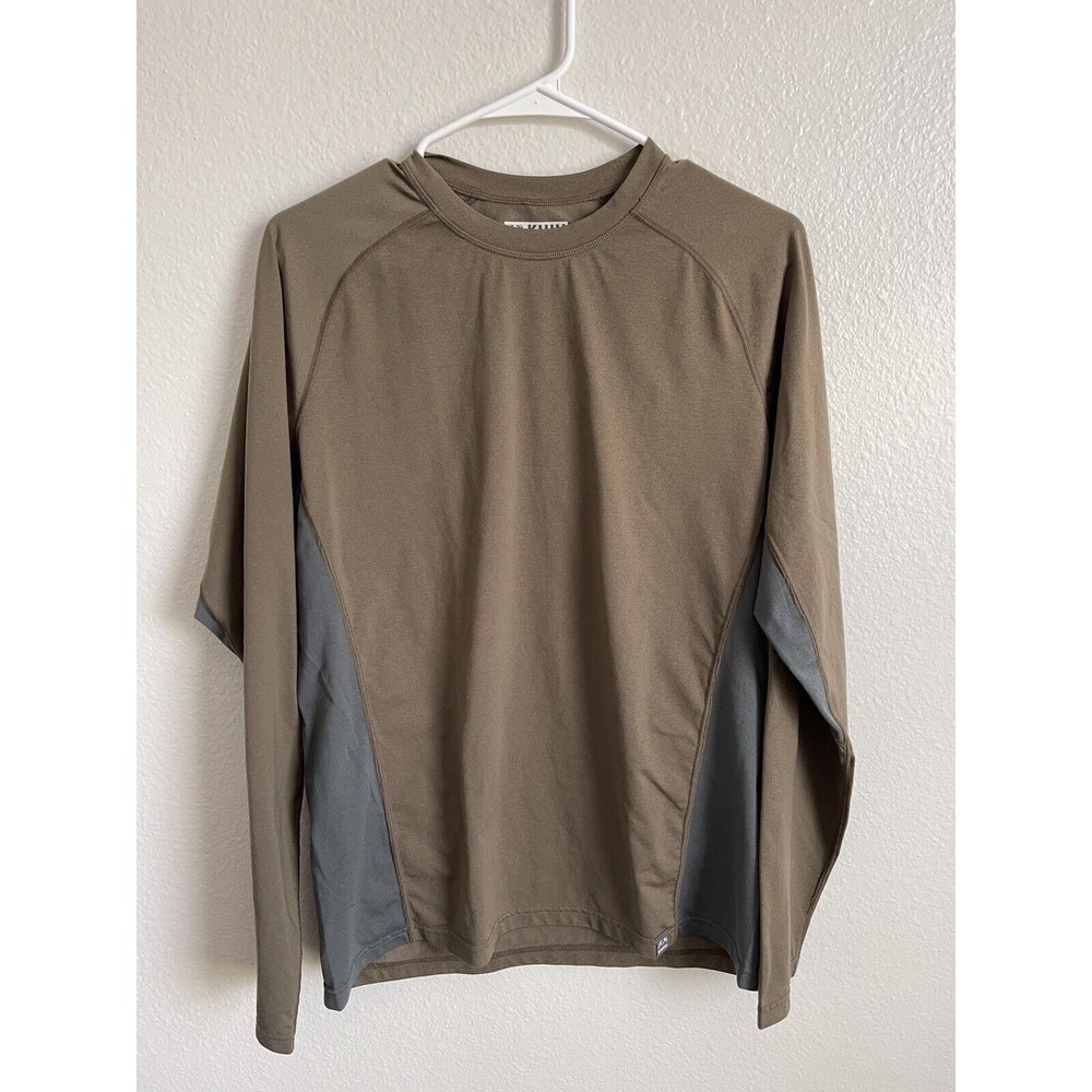 Kuiu Shirt Men's M Polyester Brown Hunting Base Layer Long Sleeve Shirt